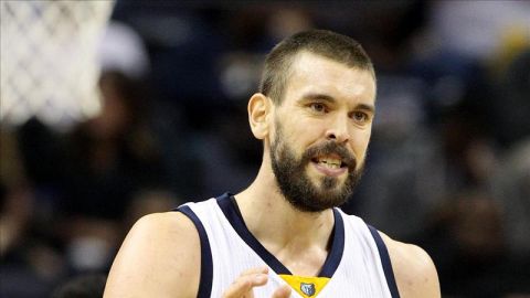 Marc Gasol durante un partido de los Grizzlies