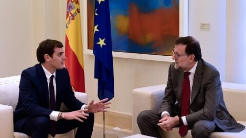 Mariano Rajoy y Albert Rivera en un momento de su reuni&oacute;n