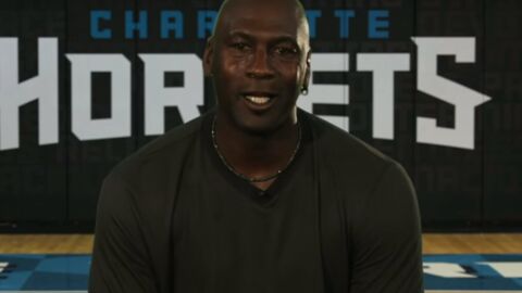 Michael Jordan, durante un v&iacute;deo de los Hornets