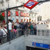 Parada de metro Sol en Madrid