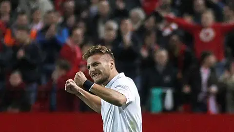Immobile celebrando el gol ante el Espanyol Immobile celebrando el gol ante el Espanyol