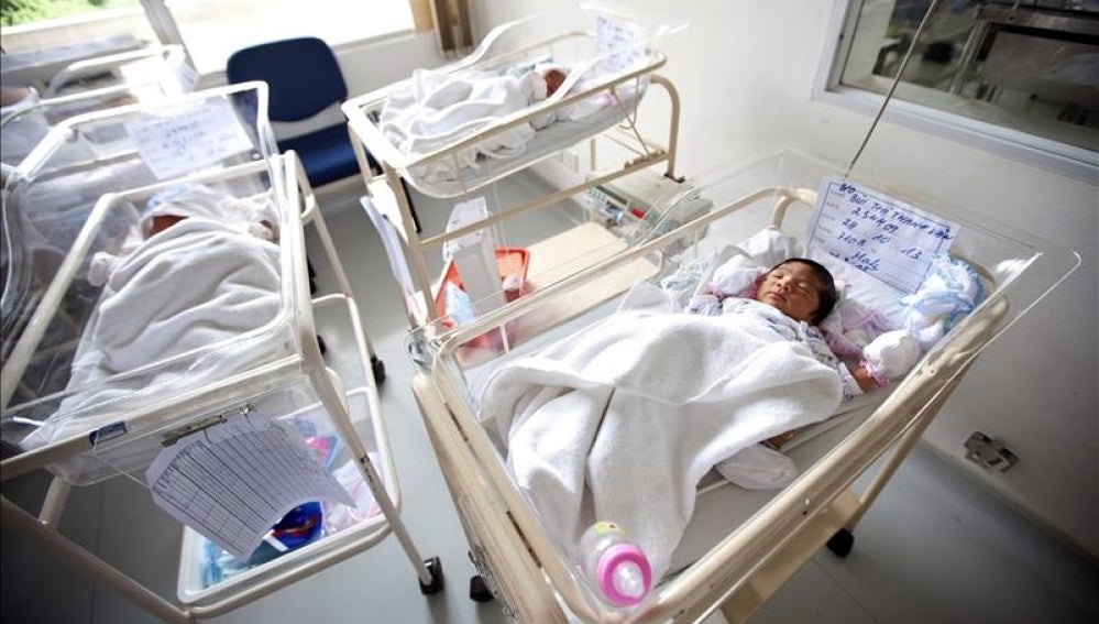 Imagen de varios bebés en el Hospital