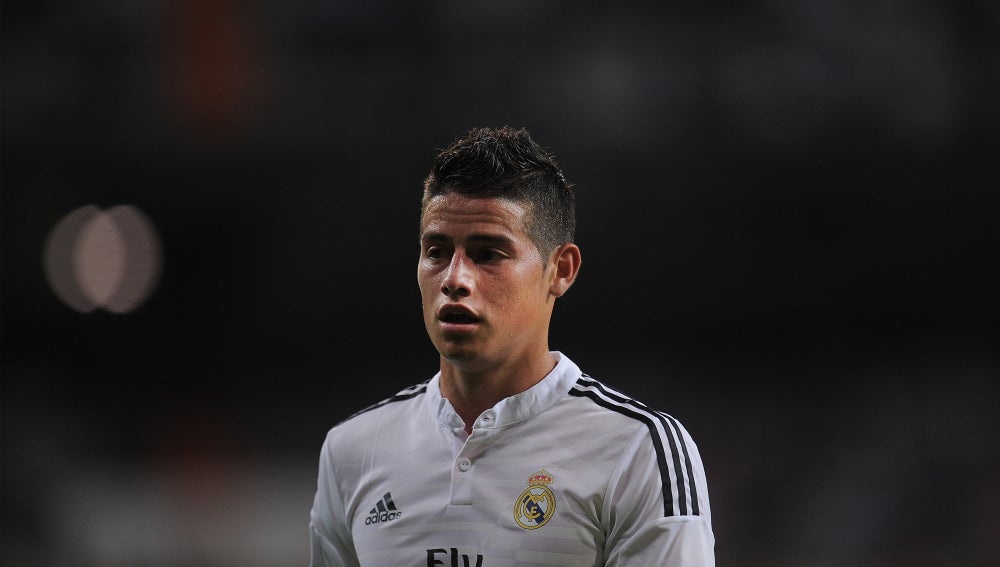 James Rodríguez, durante un partido con el Real Madrid