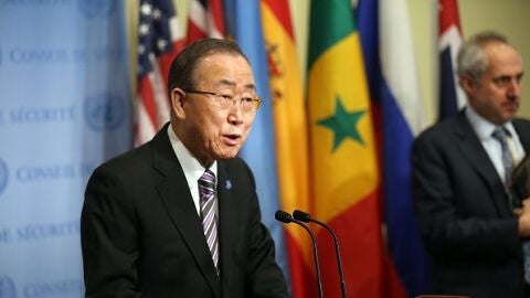 El secretario general de la ONU, Ban Ki-moon