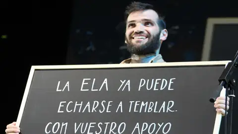 Carlos Matallanas, durante el concierto #PorUnMundoSinELA Carlos Matallanas, durante el concierto #PorUnMundoSinELA