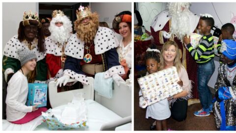 Los Reyes Magos, acompa&ntilde;ados por la consellera balear de Salud, visitan a los ni&ntilde;os enfermos de Son Espases, Son Ll&agrave;tzer y el Hospital de Inca.
