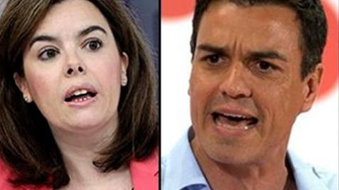 Soraya S&aacute;enz y Pedro S&aacute;nchez