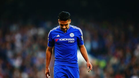 Falcao, cabizbajo