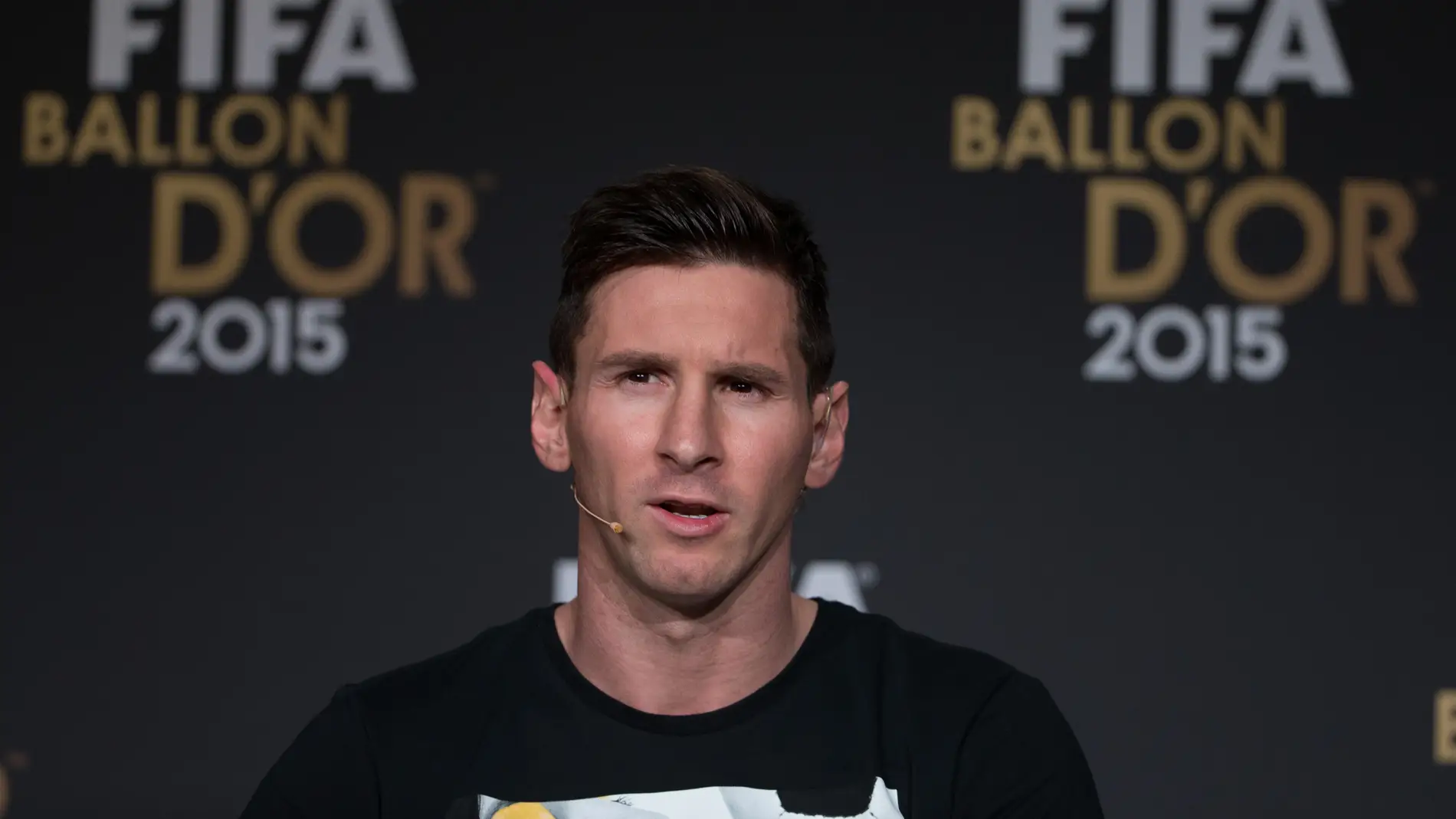 Messi en rueda de prensa antes del Balón de Oro