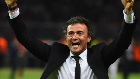 Luis Enrique, lleno de alegr&iacute;a