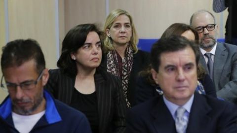 La infanta Cristina en la sala de los juzgados de Palma. 