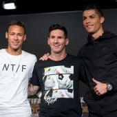 Neymar, Messi y Cristiano, en la gala del Balón de Oro