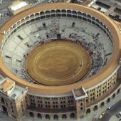Vista aérea de la plaza de toros de las Ventas