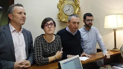 Enric Bataller, Marta Sorlï, Joan Baldoví, e Ignasi Candela, diputados de Compromís Enric Bataller, Marta Sorlï, Joan Baldoví, e Ignasi Candela, diputados de Compromís