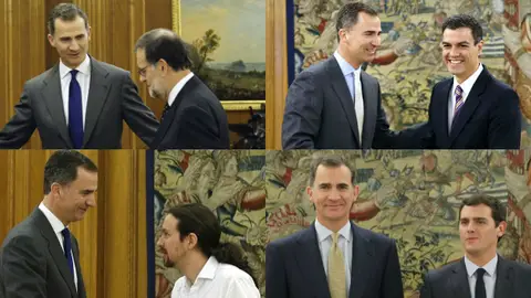 El rey recibe a los partidos en la primera ronda de consultas El rey recibe a los partidos en la primera ronda de consultas