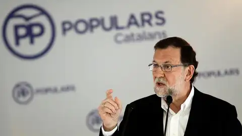 Marinao Rajoy, durante su intervención en la junta directiva de los populares catalanes que se celebra en Barcelona Marinao Rajoy, durante su intervención en la junta directiva de los populares catalanes que se celebra en Barcelona