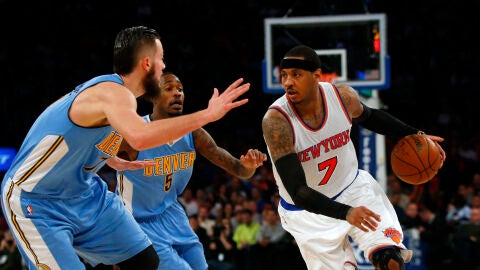 Carmelo Anthony conduce el ataque de los Knicks ante Denver