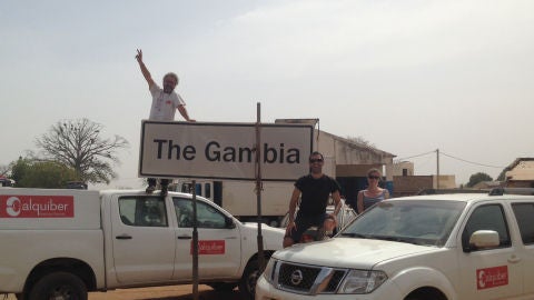Jorge Granullaque en la frontera de Gambia