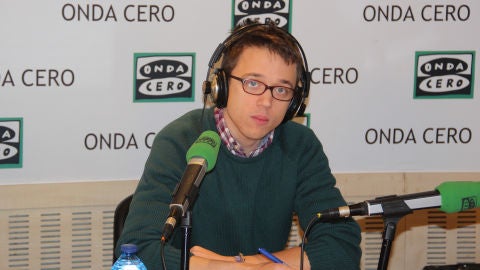 El portavoz en el Congreso y Secretario Pol&iacute;tico de Podemos, &Iacute;&ntilde;igo Errej&oacute;n, durante una entrevista en Onda Cero