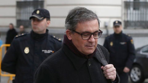 Jordi Pujol Ferrusola, primog&eacute;nito del expresidente catal&aacute;n, a su llegada esta ma&ntilde;ana a la Audiencia Nacional