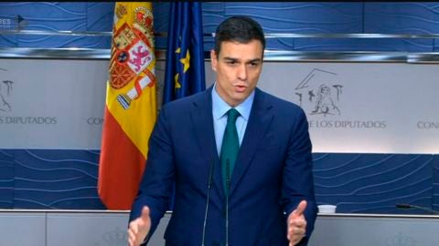Pedro S&aacute;nchez comparece tras su reuni&oacute;n con Mariano Rajoy