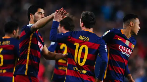 Leo Messi y Luis Suárez celebran un gol ante el Celta Leo Messi y Luis Suárez celebran un gol ante el Celta