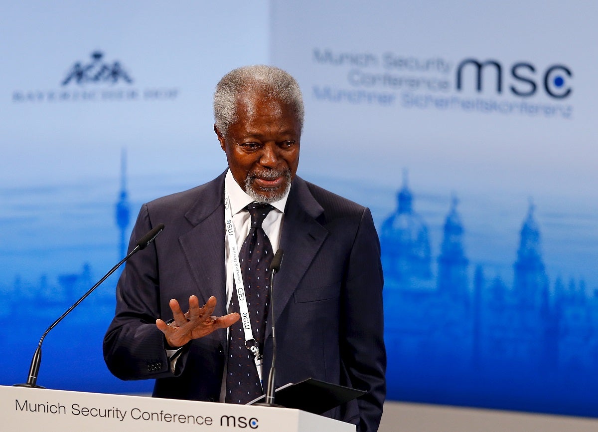 Muere Kofi Annan, ex secretario general de la ONU y premio Nobel de la Paz Muere Kofi Annan, ex secretario general de la ONU y premio Nobel de la Paz