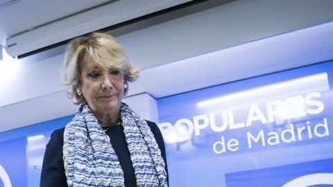 Esperanza Aguirre, tras presentar su dimisi&oacute;n. 