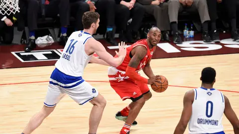 Kobe Bryant y Pau Gasol durante el All Star de Toronto Kobe Bryant y Pau Gasol durante el All Star de Toronto