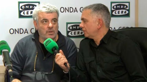 Mill&aacute;n Salcedo y Juan Ram&oacute;n Lucas durante la &uacute;ltima pregunta exclusiva para ondacero.es