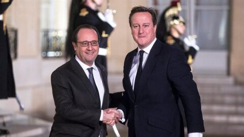 David Cameron y Fran&ccedil;ois Hollande.
