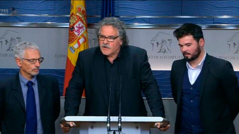 Joan Tard&aacute;, tras la reuni&oacute;n con Pedro S&aacute;nchez