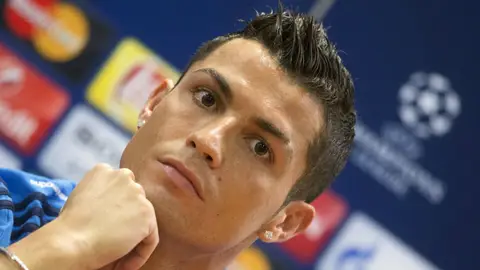 Cristiano Ronaldo, durante la rueda de prensa Cristiano Ronaldo, durante la rueda de prensa