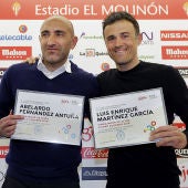 Luis Enrique y Abelardo, embajadores de Gijón