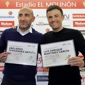 Luis Enrique y Abelardo, embajadores de Gijón Luis Enrique y Abelardo, embajadores de Gijón