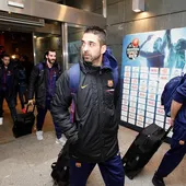 El FC Barcelona Lassa en su llegada al Coliseum de Coruña El FC Barcelona Lassa en su llegada al Coliseum de Coruña