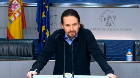 El l&iacute;der de Podemos, Pablo Iglesias