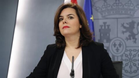 La vicepresidenta del Gobierno, Soraya S&aacute;enz de Santamar&iacute;a