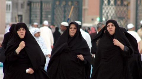 Musulmanas en Arabia.
