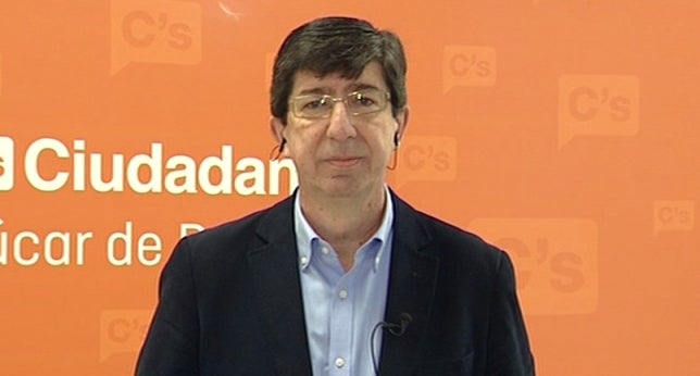 Juan Marín: "No seré presidente con apoyo de Podemos" Juan Marín: "No seré presidente con apoyo de Podemos"