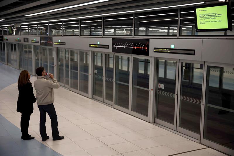 Nueva jornada de huelga en el metro de Barcelona Nueva jornada de huelga en el metro de Barcelona