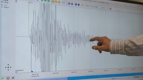 Gr&aacute;fica del terremoto con epicentro en el mar de Albor&aacute;n