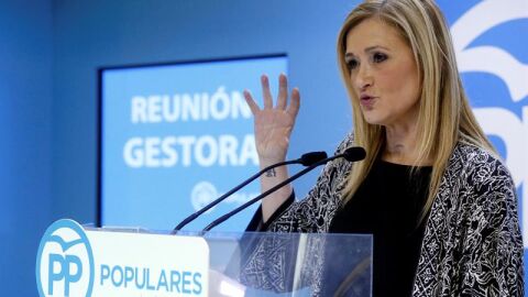 La presidenta de la Comunidad y de la gestora del PP de Madrid, Cristina Cifuentes.