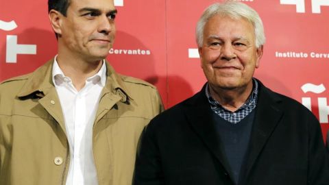 Felipe Gonz&aacute;lez y Pedro S&aacute;nchez