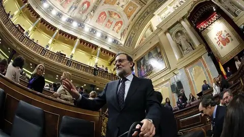 Rajoy en el Congreso durante el debate de investidura Rajoy en el Congreso durante el debate de investidura