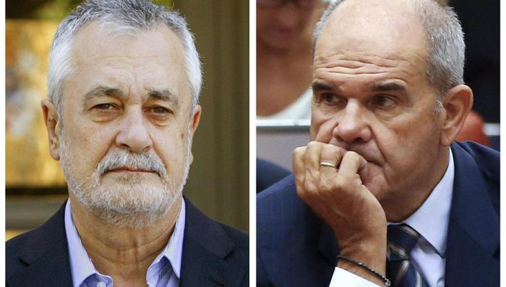 Los expresidentes de la Junta, José Antonio Griñán y Manuel Chaves