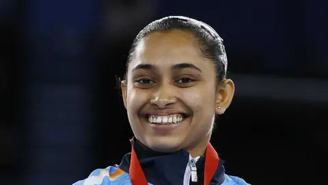 La gimnasta Dipa Karmakar. La gimnasta Dipa Karmakar.