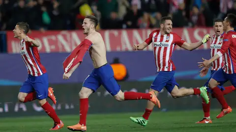 Los jugadores rojiblancos, eufóricos tras clasificarse para cuartos Los jugadores rojiblancos, eufóricos tras clasificarse para cuartos