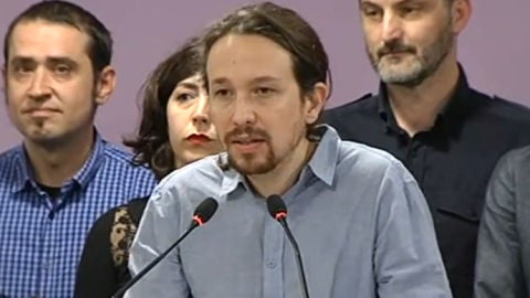 Pablo Iglesias comparece tras la reuni&oacute;n con sus varones territoriales