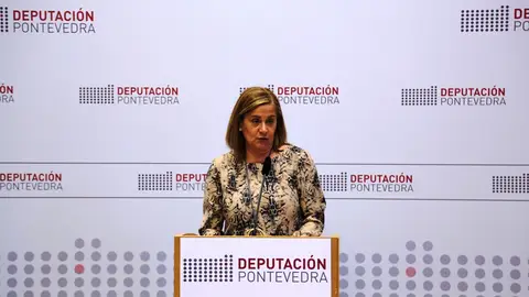 Carmela Silva - presidenta Diputación Pontevedra Rueda de prensa de la Junta de Gobierno de la Diputación de Pontevedra